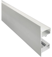GDS-LP50.17 Double Side Wall Mounted LED Aluminium Profile, 50x17mm Dual Channel Bi-Directional Diffuser, Premium Anodized, Commercial Wall Lightbox and Corridor Signage Frame